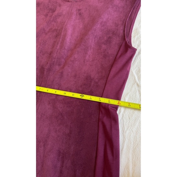 NWT BCBG Max Azaria "Karlee" Vegan Suede Mini Dress in Bordeaux, Size Medium - Picture 10 of 12